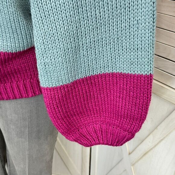 MinkPink Cozy Up With Me Slouchy Sweater Large Colorblock  Multi - Picture 8 of 15
